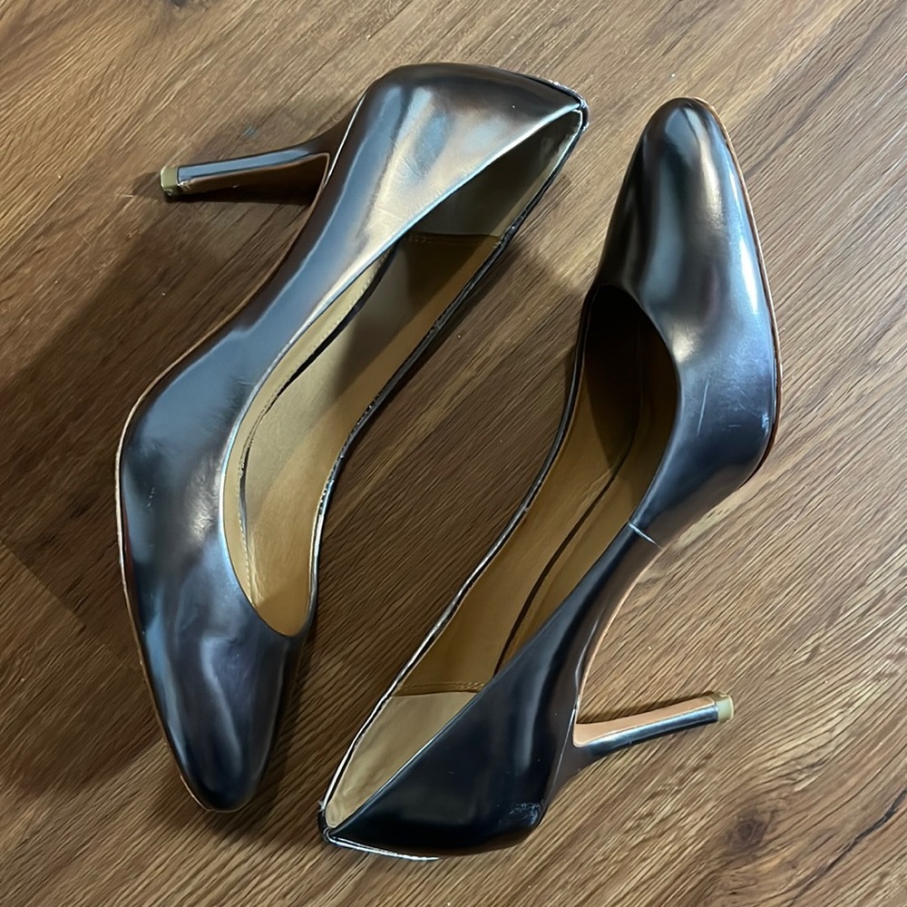 Coach Nala Metallic Patent Pumps